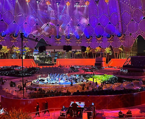 格莱美获奖作曲家A.R.Rahman和DPA话筒联手为重新开放的迪拜Al Wasl Dome表演中心献礼